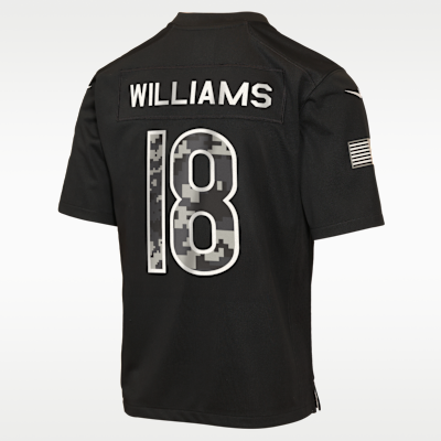 Youth Chicago Bears Caleb Williams Salute to Service Game Jersey - Black