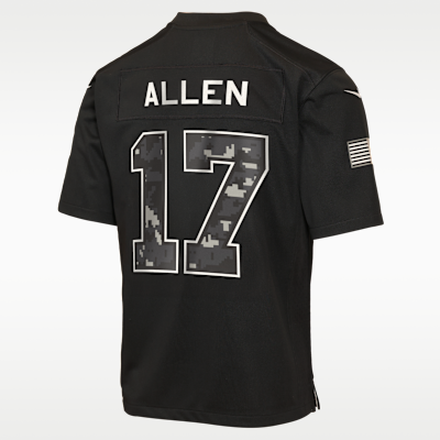 Youth Buffalo Bills Josh Allen Salute to Service Game Jersey - Black