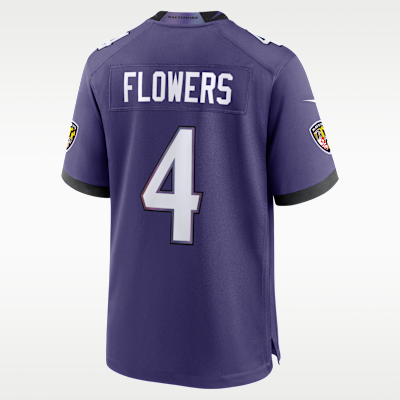 Baltimore Ravens Zay Flowers Game Jersey - Purple