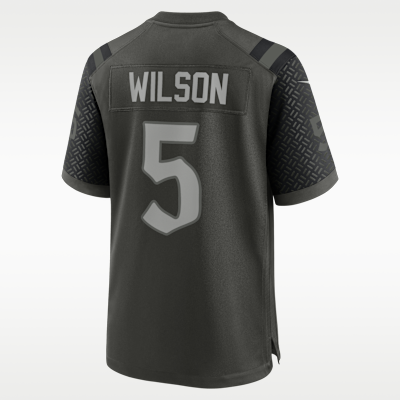 New York Jets Garrett Wilson Rivalries Game Jersey - Green