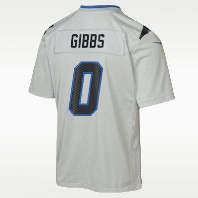 Youth Detroit Lions Jahmyr Gibbs Rivalries Game Jersey - Grey