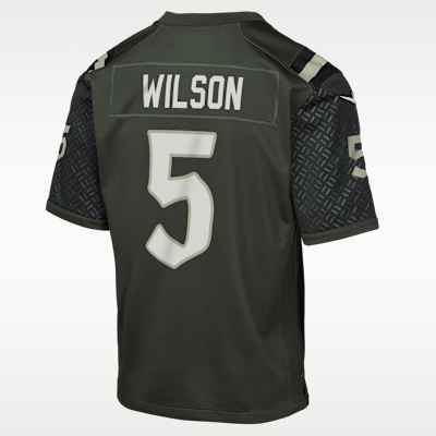 Youth New York Jets Garrett Wilson Rivalries Game Jersey - Green