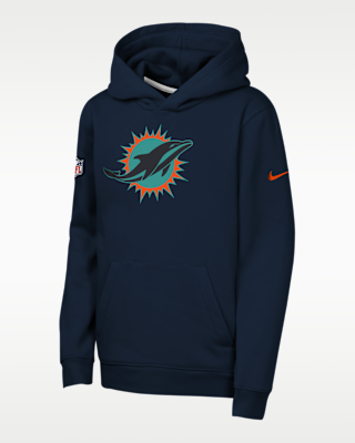 Miami Dolphins Rivalries Collection Sideline Club Big Kids' Pullover Hoodie