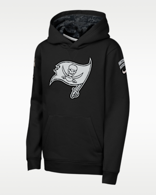 Tampa Bay Buccaneers Salute to Service Sideline Club Big Kids' Pullover Hoodie