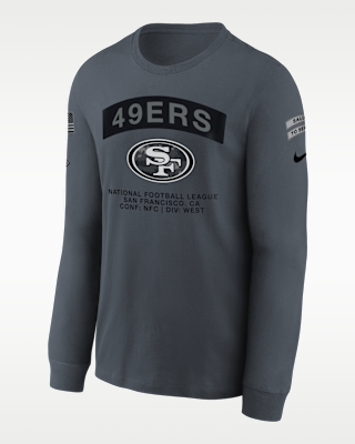 San Francisco 49ers Salute to Service Big Kids' Long-Sleeve T-Shirt