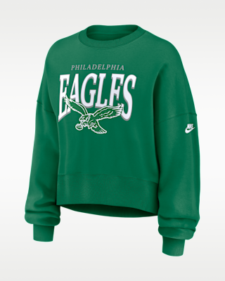Philadelphia Eagles Rewind Phoenix Women's Oversized Pullover Crew
