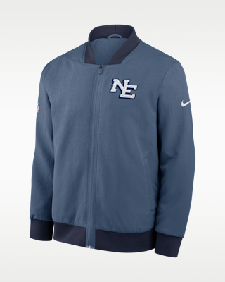 New England Patriots Rivalries Collection Sideline Men's Full-Zip Bomber Jacket