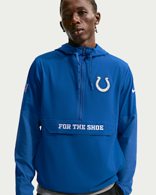 Indianapolis Colts Rivalries Collection Sideline Anorak Men's 1/2-Zip Hooded Jacket