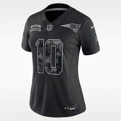 Women's New England Patriots Drake Maye Salute to Service Limited Jersey - Black