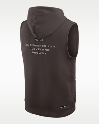 Cleveland Browns Sideline Men's Sleeveless Pullover Hoodie