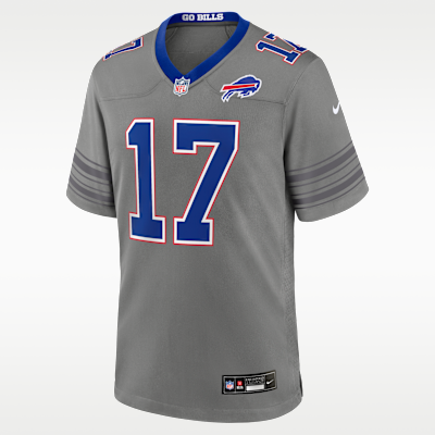 Buffalo Bills Josh Allen Game Jersey - Grey