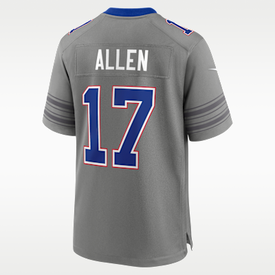 Buffalo Bills Josh Allen Game Jersey - Grey