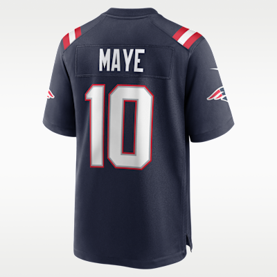 New England Patriots Drake Maye Game Jersey - College Navy