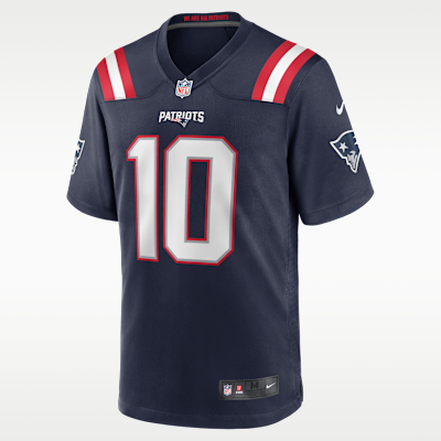 New England Patriots Drake Maye Game Jersey - College Navy