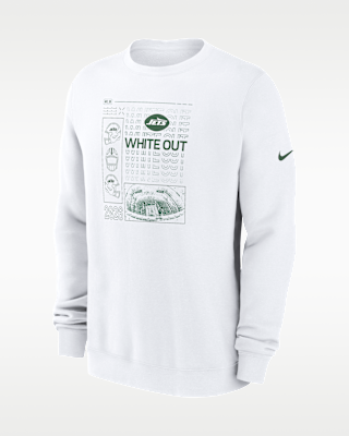 New York Jets White Out Men's Pullover Crew