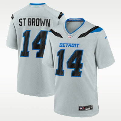 Detroit Lions Amon-Ra Brown Rivalries Game Jersey - Silver