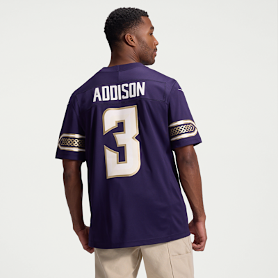 Minnesota Vikings Jordan Addison Rivalries Stitched Limited Jersey - Purple