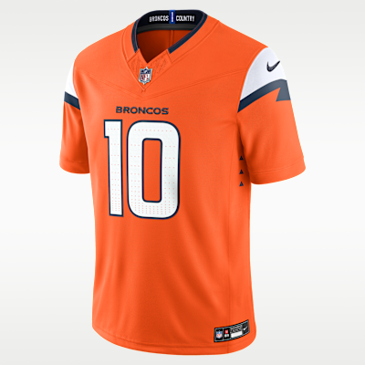 Denver Broncos Bo Nix Stitched Limited Jersey - Orange