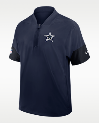 Dallas Cowboys Sideline Coach Men's 1/2-Zip Short-Sleeve Jacket