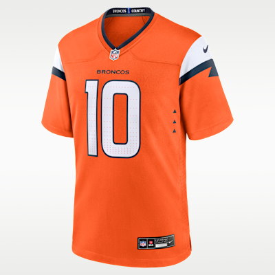 Denver Broncos Bo Nix Game Jersey - Orange
