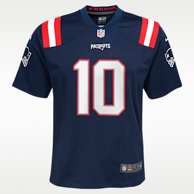 Youth New England Patriots Drake Maye Game Jersey - Navy