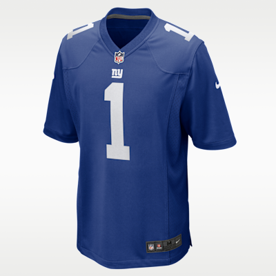 New York Giants Malik Nabers Game Jersey - Rush Blue