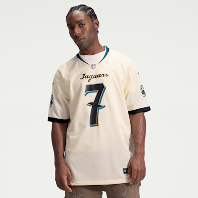 Jacksonville Jaguars Brian Thomas Jr. Rivalries Game Jersey - Natural