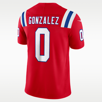 New England Patriots Christian Gonzalez Limited Jersey - Red