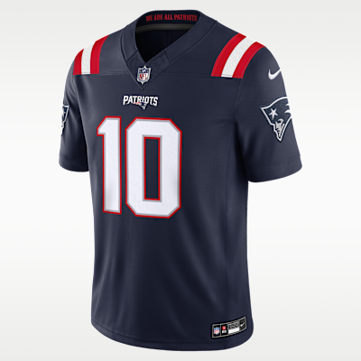 New England Patriots Drake Maye Stitched Limited Jersey - College Navy