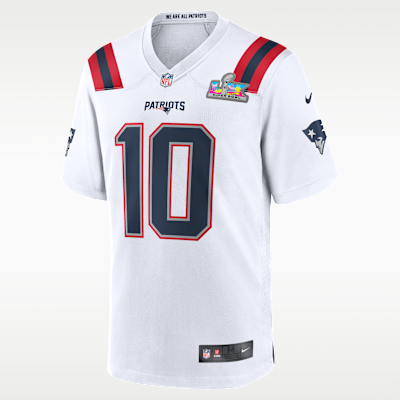 New England Patriots Drake Maye Game Jersey - White