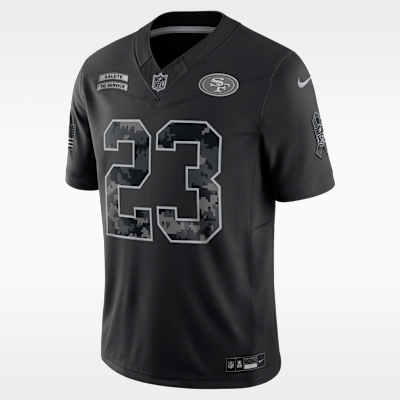San Francisco 49ers Christian McCaffrey Salute to Service Limited Jersey - Black