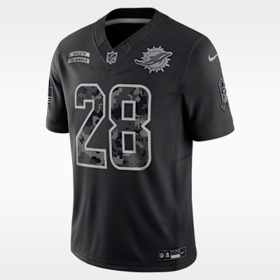 Miami Dolphins De'Von Achane Salute to Service Limited Jersey - Black