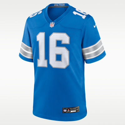 Detroit Lions Jared Goff Game Jersey - Blue
