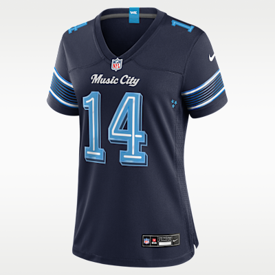 Women's Tennessee Titans Carnell Tate Rivalries Game Jersey - Navy
