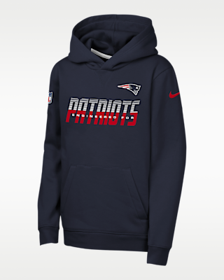 New England Patriots Sideline Big Kids' Pullover Hoodie