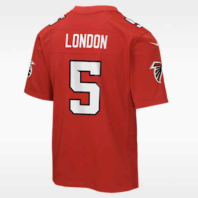 Youth Atlanta Falcons Drake London Game Jersey - Red